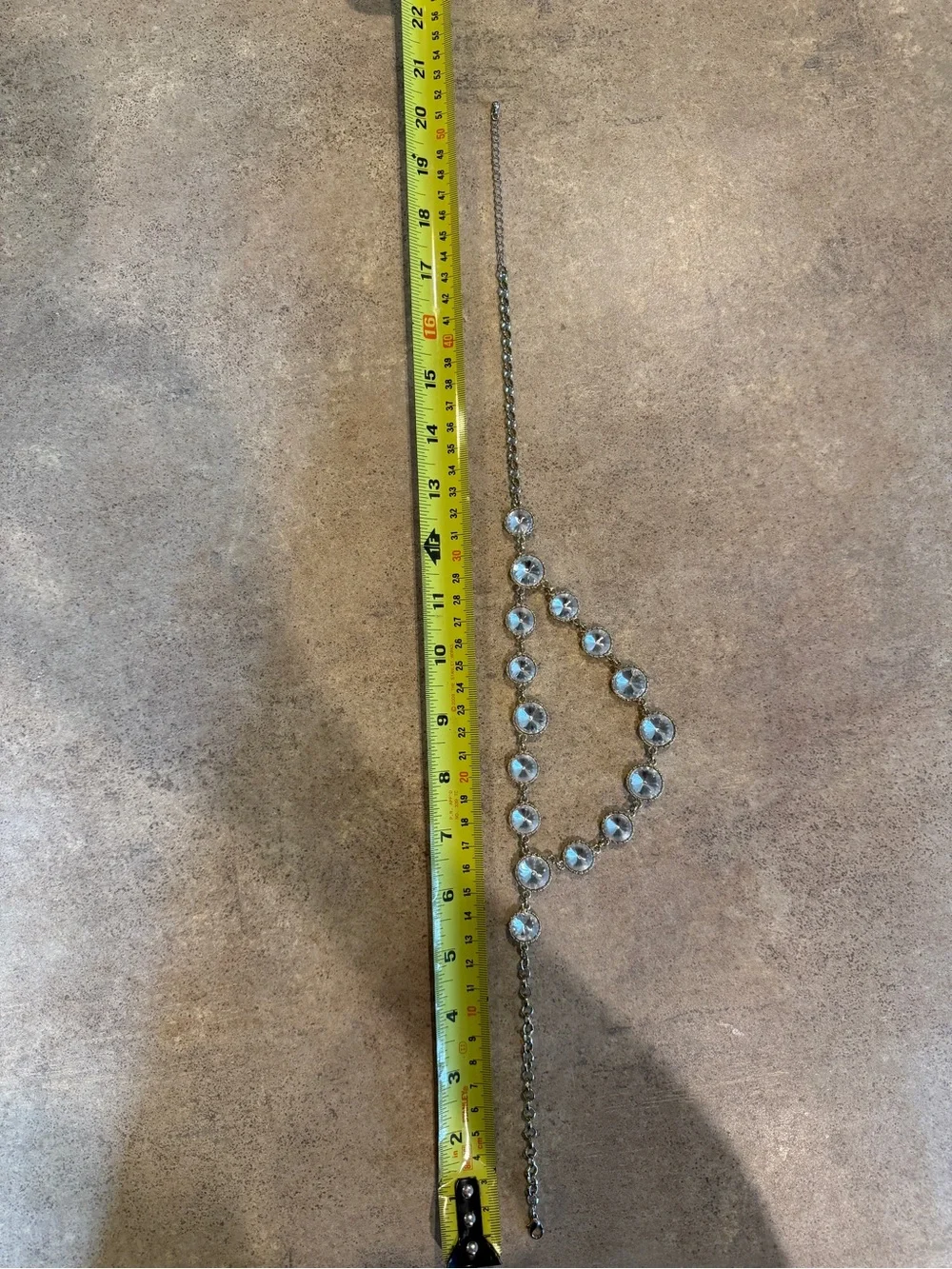 Clear Crystal Circle Chain Garland 20”